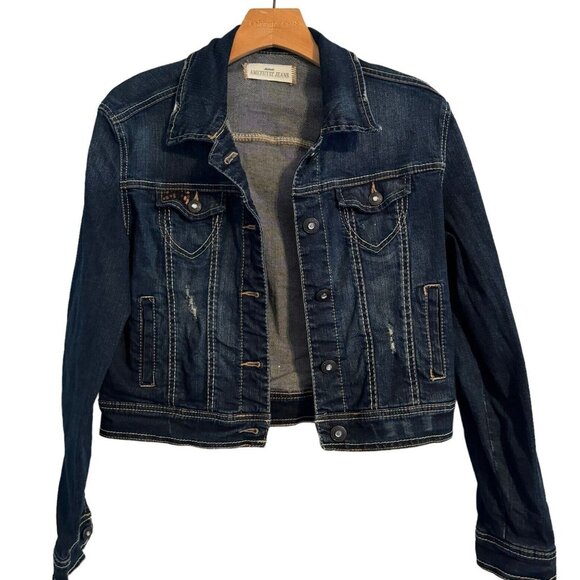 Amethyst Jackets & Blazers - Amethyst Jeans Jacket Size Medium Blue Denim Women Jean Jacket